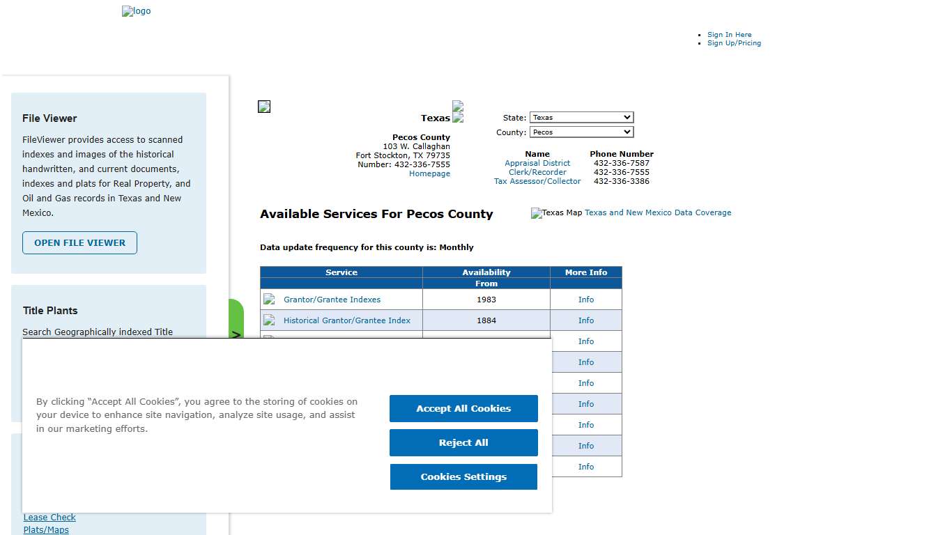 Search Pecos County Public Property Records Online CourthouseDirect.com